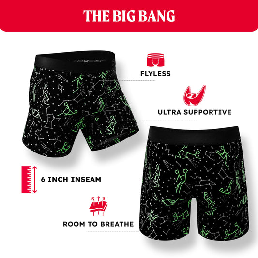 Shinesty Hammock Support Mens Underwear with Pouch | Big and Tall Underwear for Men Flyless | US XXL Constellation