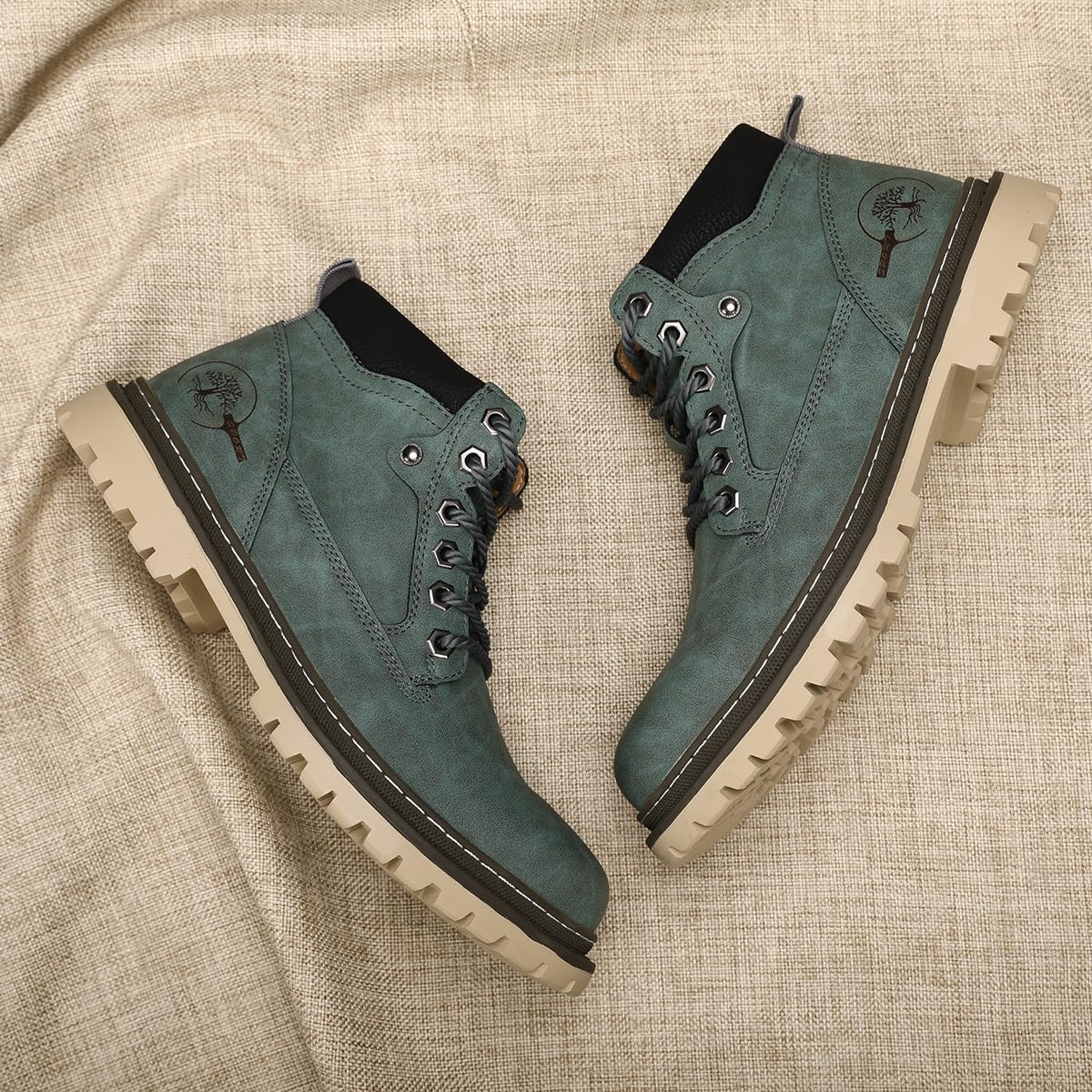 Shaire Men's Leather Chukka Boots | Lace-Up Ankle Boots for Men | Casual Comfort Boots