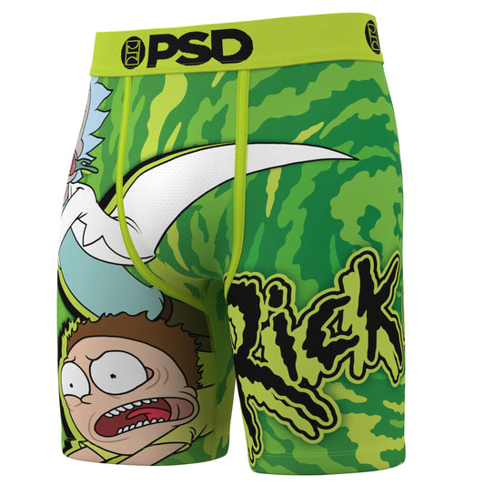 PSD Underwear Mens R&M Madness Boxer Brief 3 Pack, Multi, L