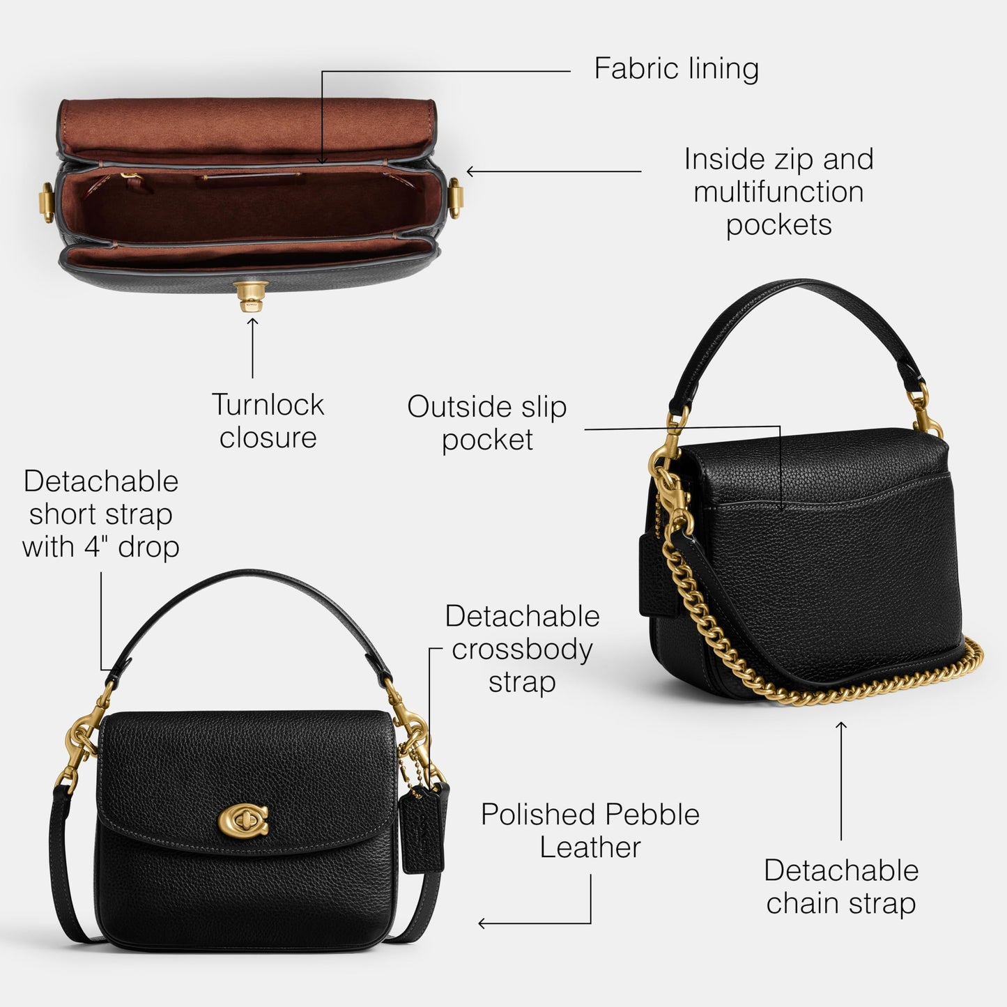 COACH Cassie Crossbody 19, (New) Black