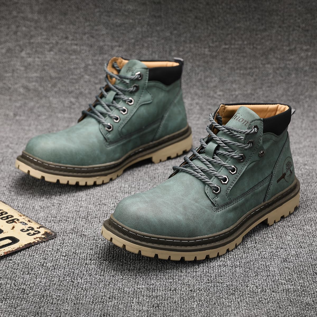Shaire Men's Leather Chukka Boots | Lace-Up Ankle Boots for Men | Casual Comfort Boots