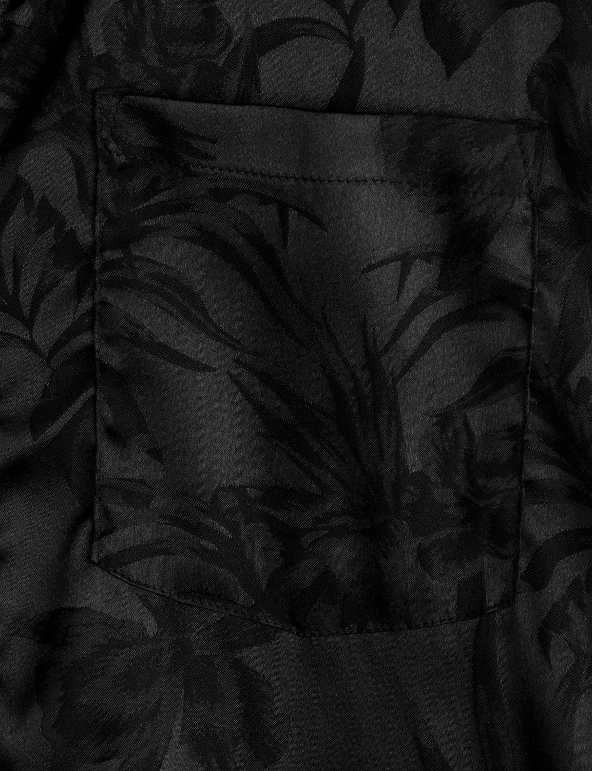 VATPAVE Mens Summer Jacquard Regular Fit Shirts Casual Button Down Short Sleeve Beach Tops with Pocket Medium Black Tropical