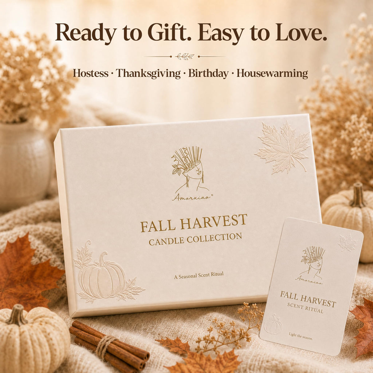 Fall Scented Candles Gift Set, 12 Pack Soy Candles for Home, 2.5 oz Each