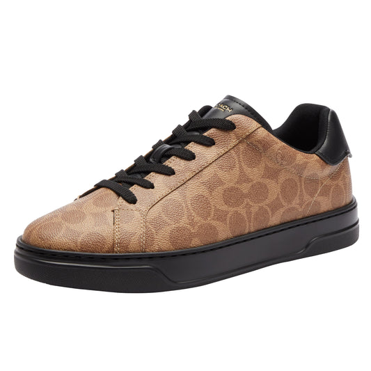 COACH High Line Signature Low Top Khaki/Black 7 D