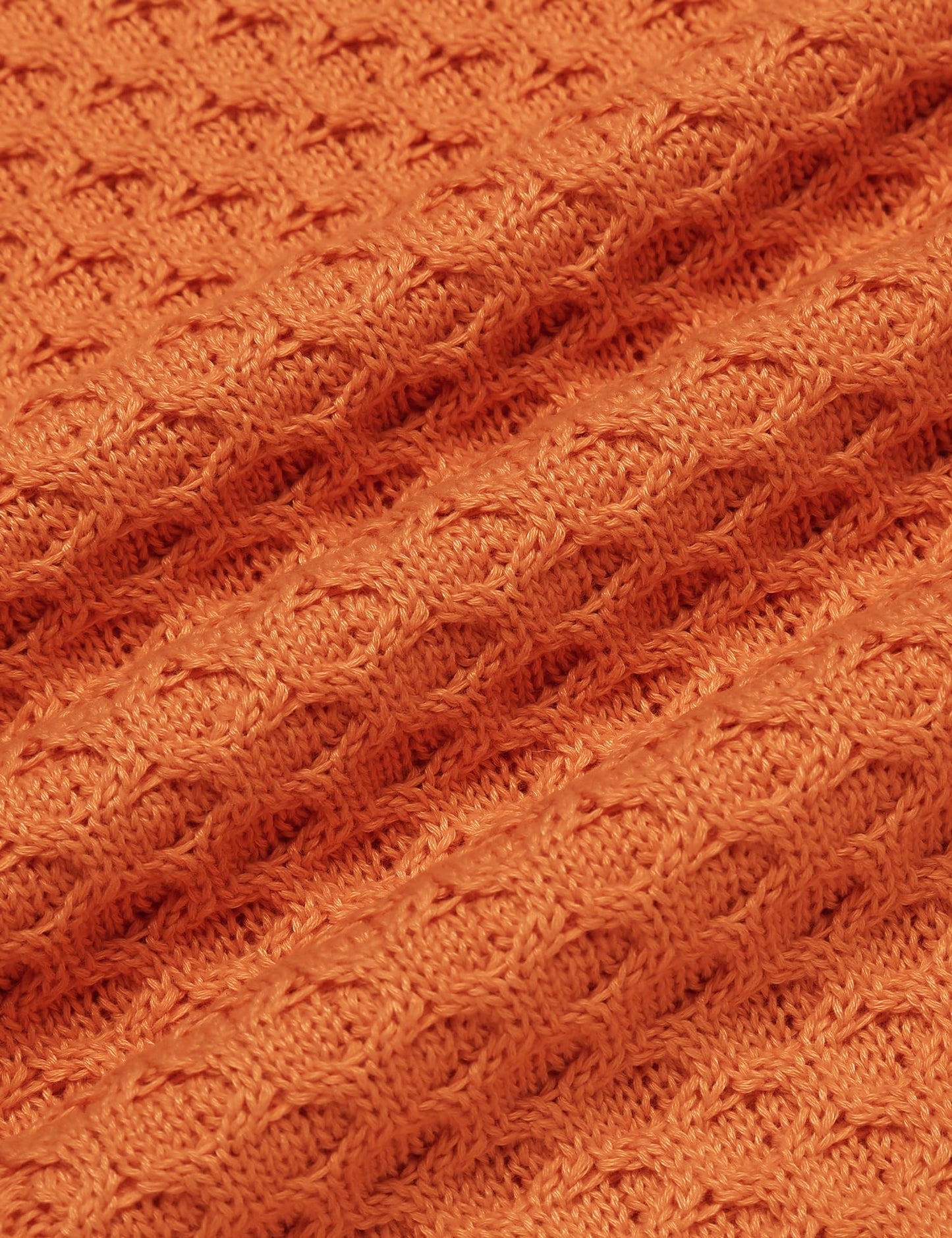 COOFANDY Men's Slim Fit Turtleneck Sweater Casual Knitted Twisted Pullover Solid Sweaters Orange