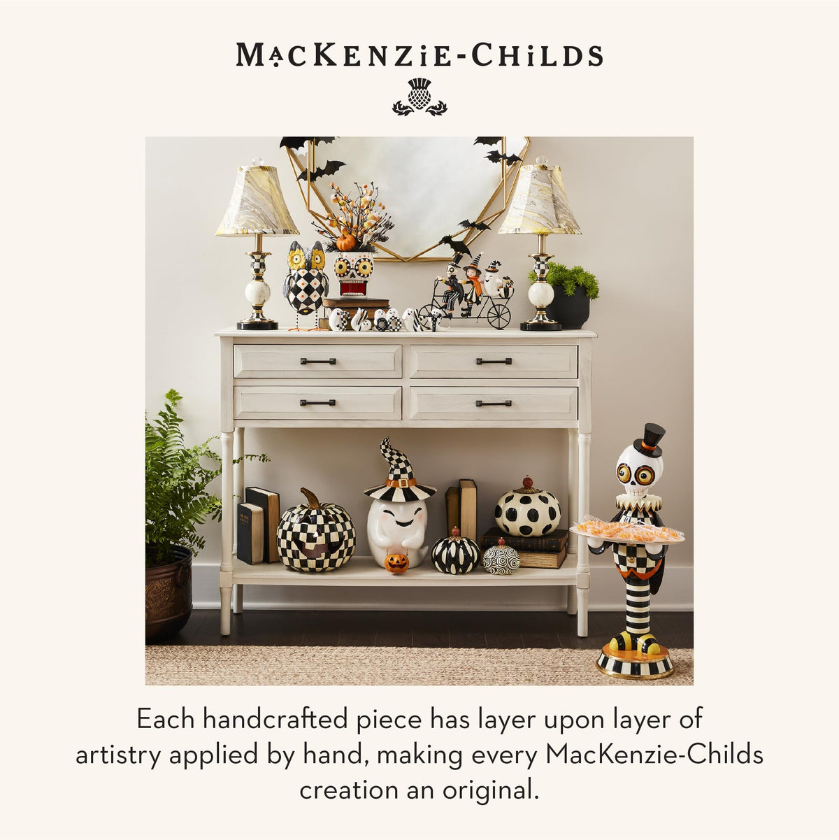 MACKENZIE-CHILDS Resin Boo Family Car Figurine, Trick or Treat