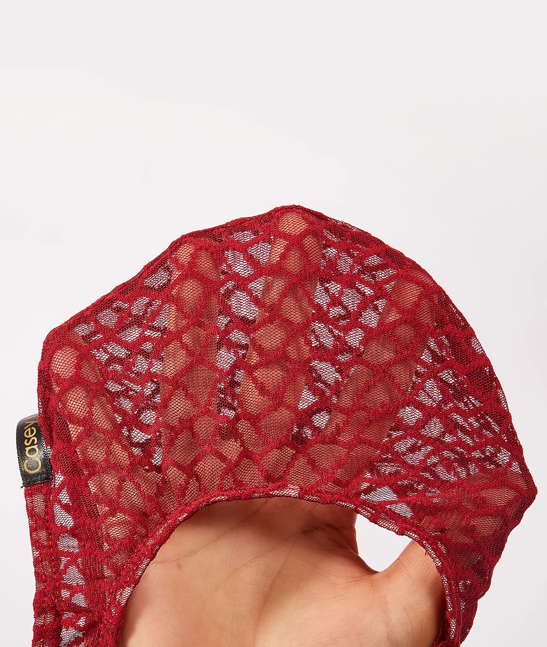 Casey Kevin Men's Thongs Underwear Sexy Lace G-String Bulge Pouch Breathable Panties Red