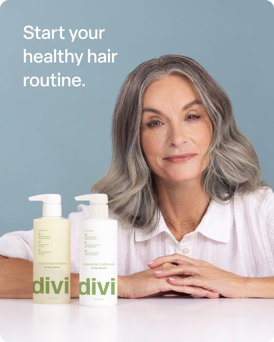 Divi Volumizing Shampoo for Women and Men - Lightweight Volume Shampoo for Fine Hair - Formulated to Cleanse, Nourish and Balance the Scalp, 12 Fl Oz.
