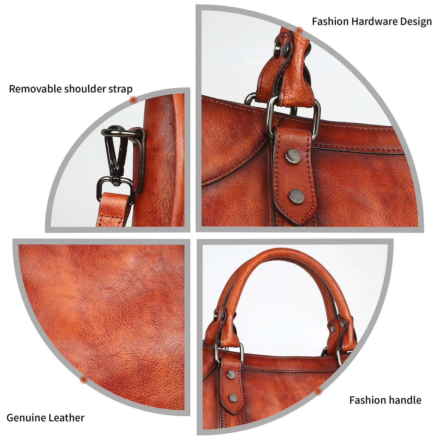 Iswee Brown Purses for Women Satchel Handbags Shoulder Bag Leather Tote Bag Large Crossbody Bag Hobo Ladies Vintage Purse (Dark Brown)