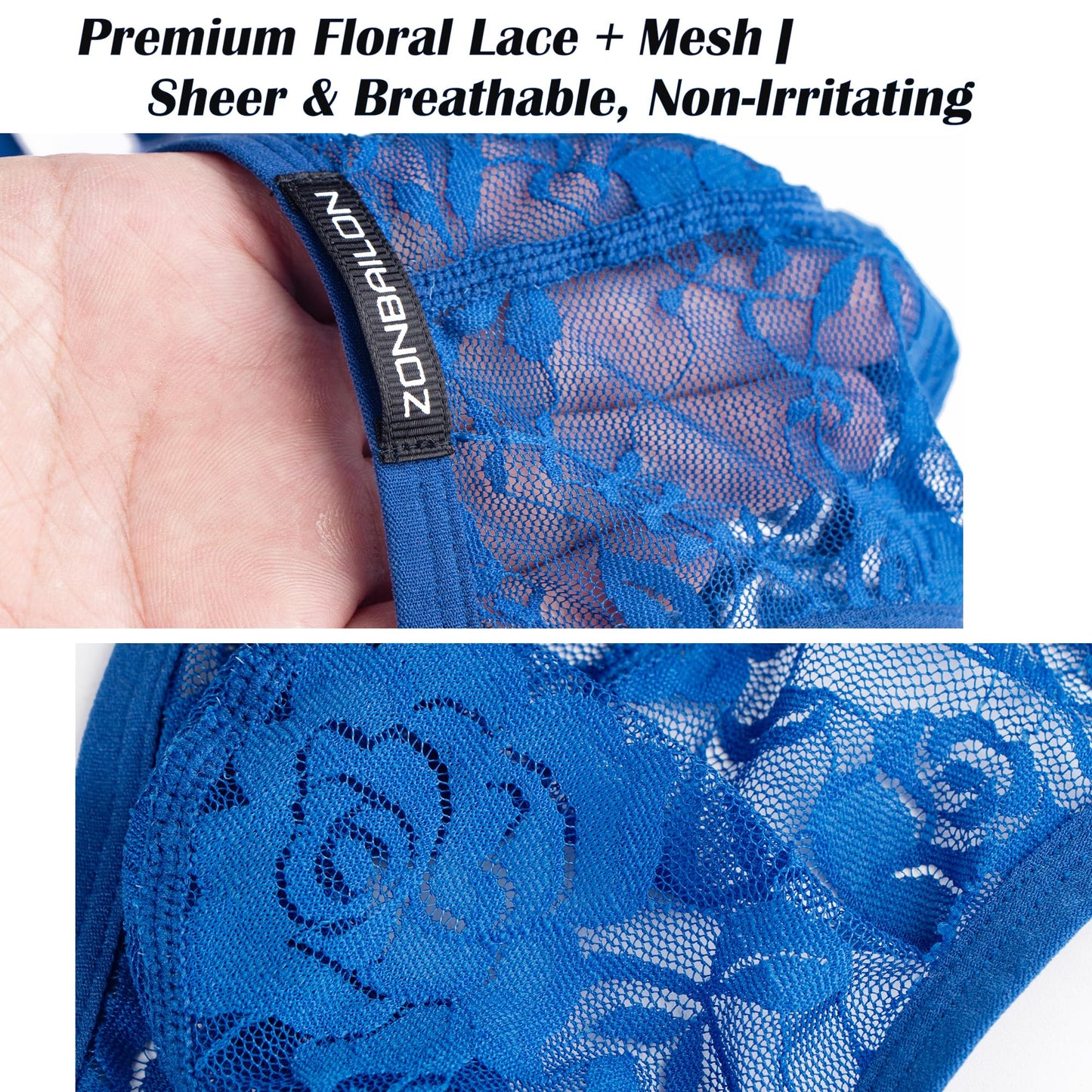 Men's Lace G-String Thong Adjustable One Size Sexy Underwear