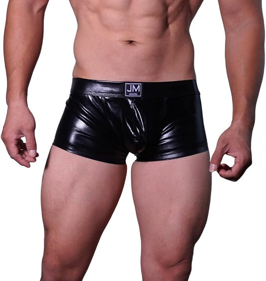 JOCKMAIL Mens Boxer Briefs Men's Underwear Liquid Metallic Hot Body Boxer Swimsuit for Stage Performance and Party Wear (US, Alpha, X-Large, Regular, Regular, Rainbow)