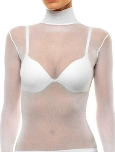 Sheer Second Skin Topwith a High Neck