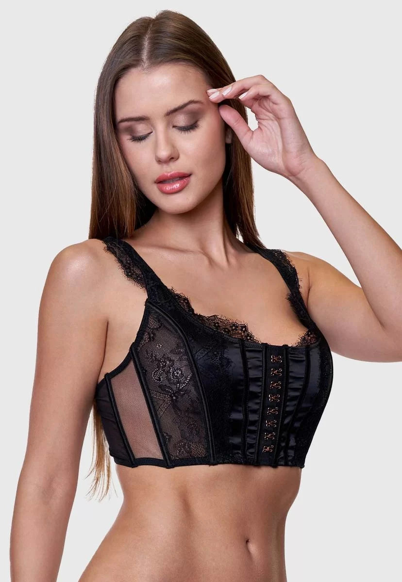 Lace Bustier - Black