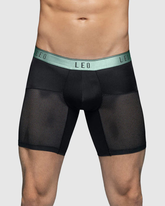 High-Tech Mesh Boxer Brief with Ergonomic Pouch - Breathable Microfiber Legs