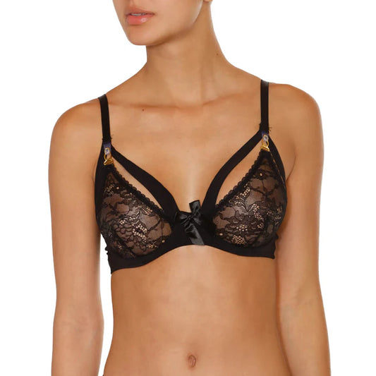 Lace Bra - Cup with Clips (to open)