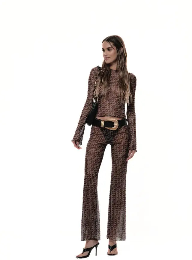Clubwear - Sheer Pants - Longsleeve Top