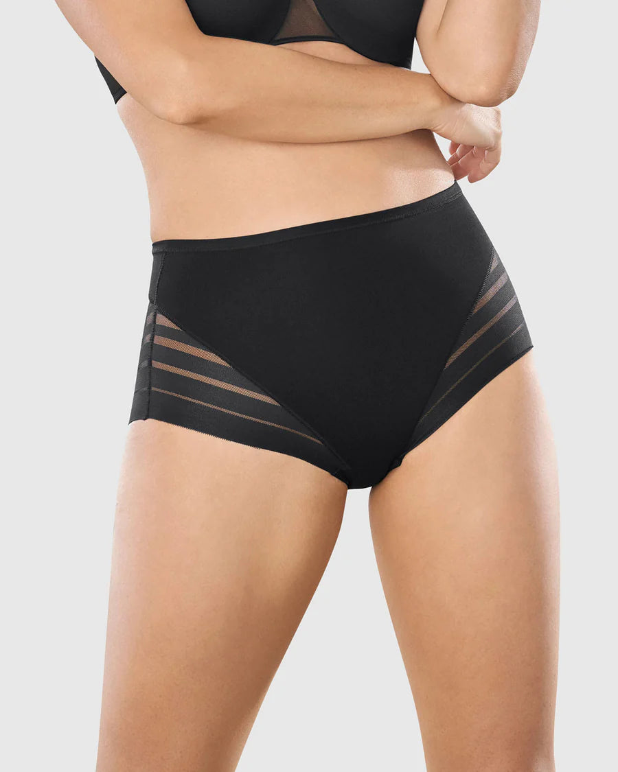 Lace stripe undetectable classic shaper panty