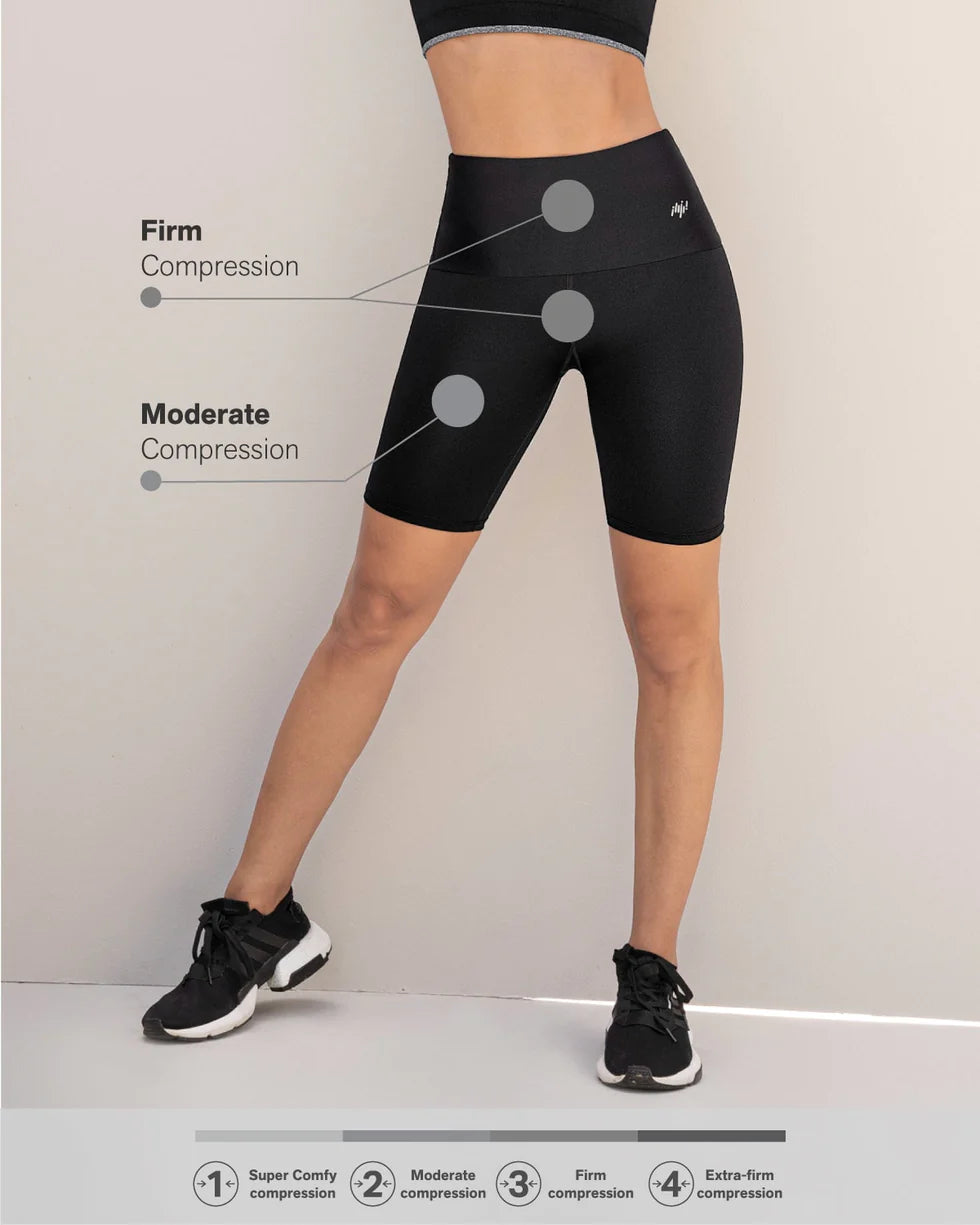 High-waisted knee-length shaper bike short - Activelife