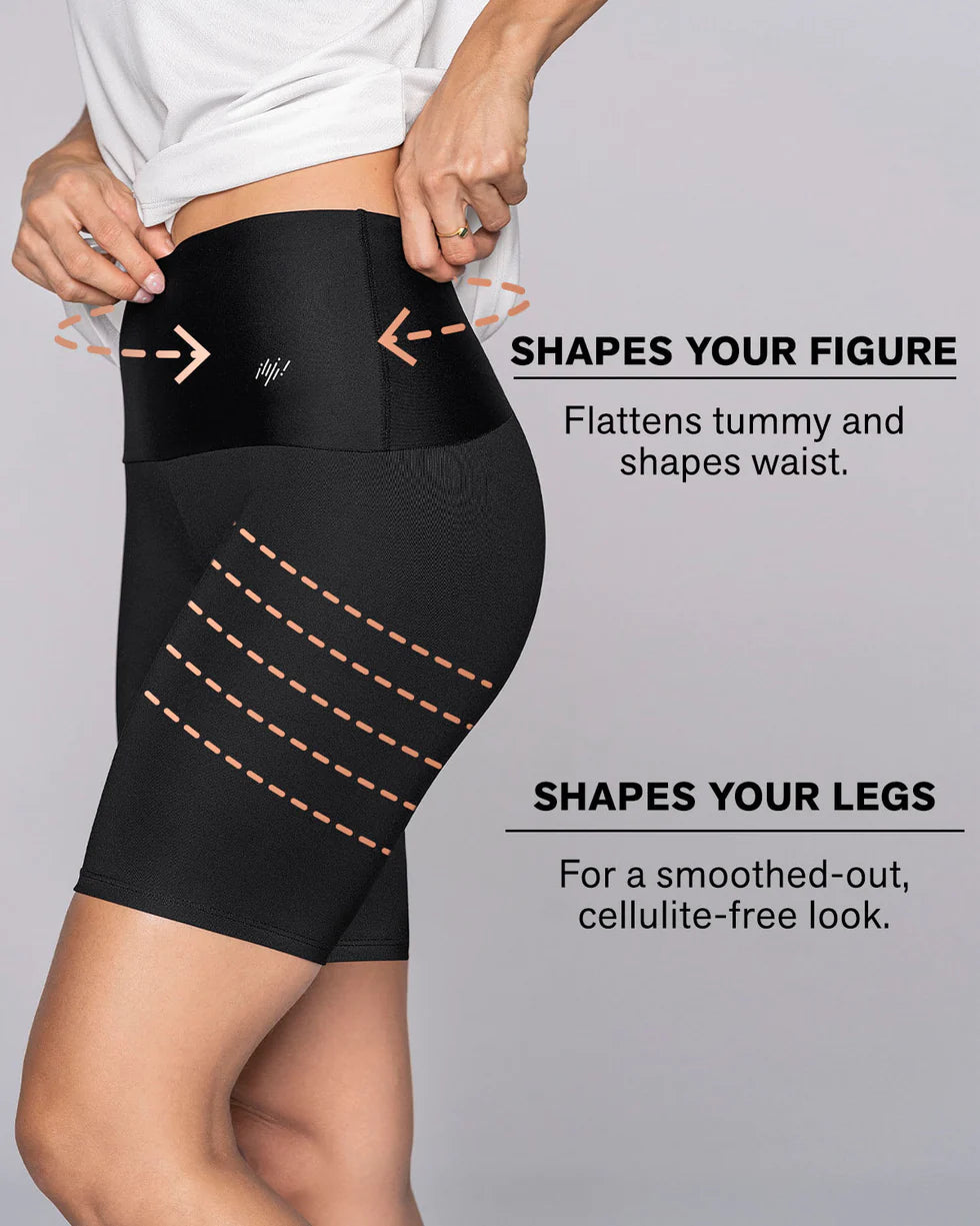 High-waisted knee-length shaper bike short - Activelife