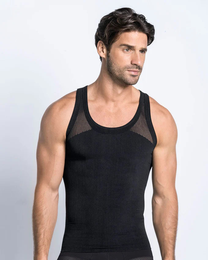 Crew neck seamless compression tank top