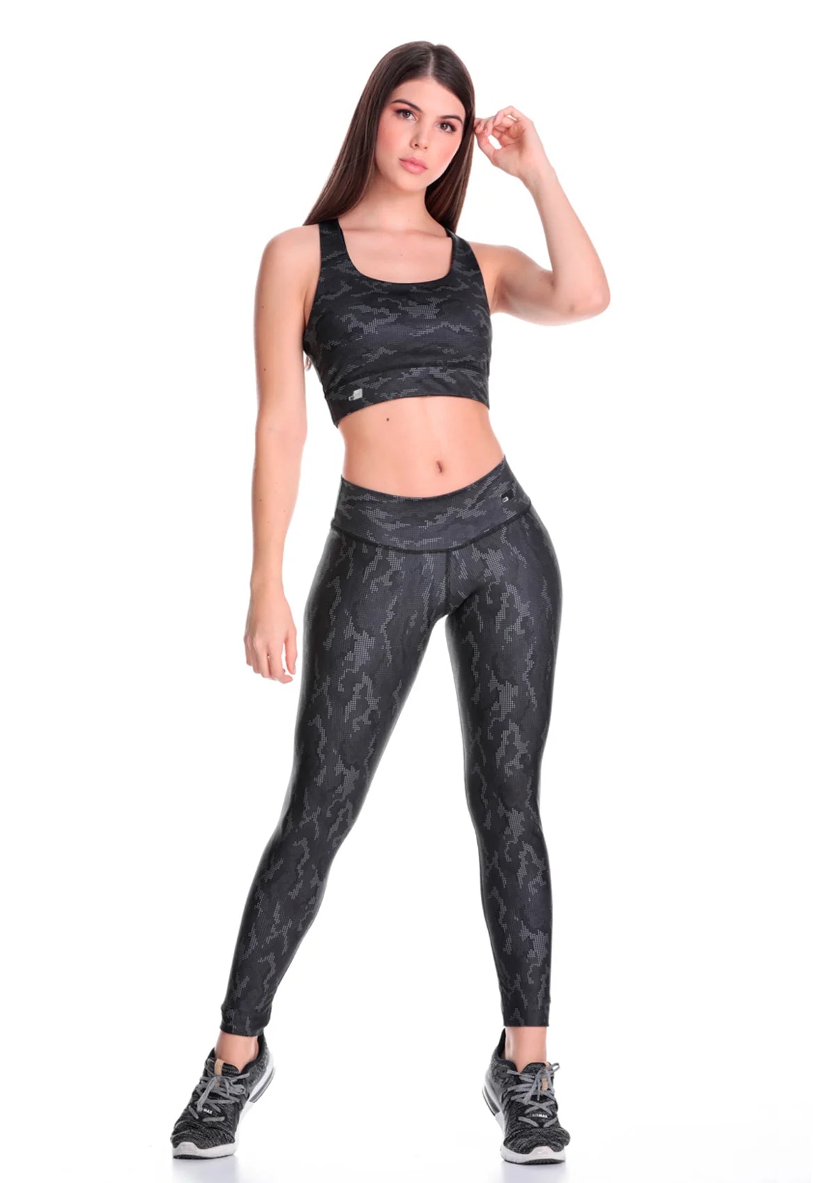 Leggings - Camouflage Black - Running - Yoga Pants - Fitness - Gym