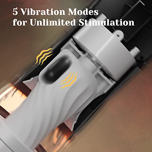 Tracy's Dog Automatic Male Masturbator, Adult Sex Toys for Men with 3 Twisting and 5 Thrusting Vibration Modes, Hands-Free Heating Male Vibrating Stroker for Men Guy Pleasure, Steelcan