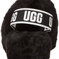UGG Women's Fluff Yeah Slide Slipper, Black, 9 M US