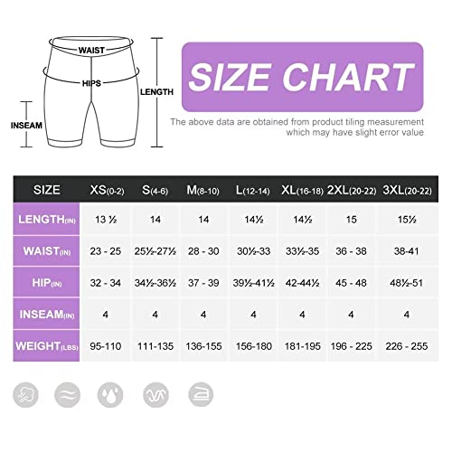 HLTPRO Spandex Biker Shorts for Women with Pockets, High Waisted Workout Gym Yoga Pants Shorts