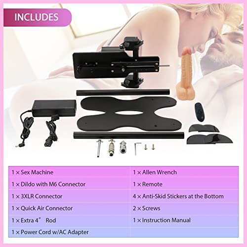 Y-NOT Automatic Sex Machine Gun Adult Toy Device with Realistic Dildo, Sex Massage Gun Masturbator for Women with 8 Thrusting Modes, 5X More Powerful Fully Adjustable with 1 Remote, Aluminum Oxide