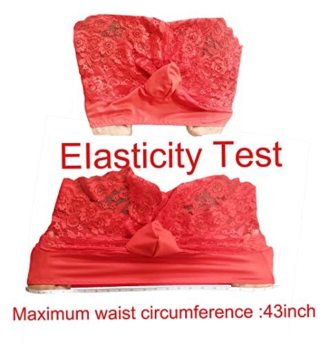 Walang Lip Men's Lace Briefs Sissy Pouch Underwear Breathable Stretch Panties Large Hip Wrap with Translucent Thighs (Black)