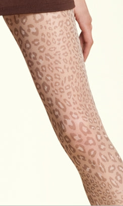 Animal print pantyhose