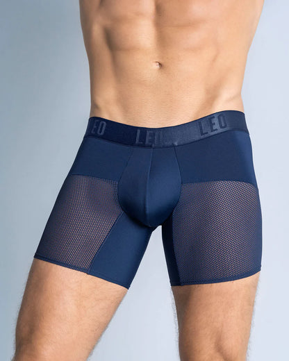 High-Tech Mesh Boxer Brief with Ergonomic Pouch - Breathable Microfiber Legs