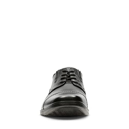 Clarks Men's Tilden Cap Oxford, Black Leather, 10.5 M US