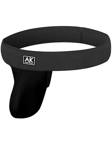 Arjen Kroos Jock Strap-Free Back for Men Thong Dual Pouch Underwear Jockstraps Modal Athletic Supporter,BLACK,Medium