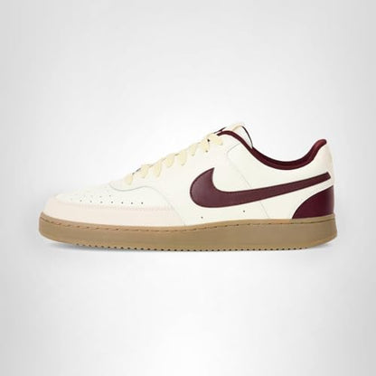 Nike Men's Court Vision Low Shoes, Sail/Burgundy Crush-Light Khaki, 10.5