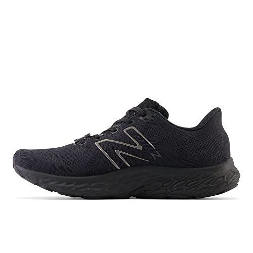New Balance Men's Fresh Foam X Evoz V3 Slip Resistant Running Shoe, Black/Black Metallic/Black, 8 Wide