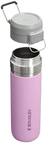 STANLEY Quick Flip GO Water Bottle 24 oz | Push Button Lid | Leakproof and Packable for Travel and Sports | Insulated Stainless Steel | BPA-Free | Lilac 2.0