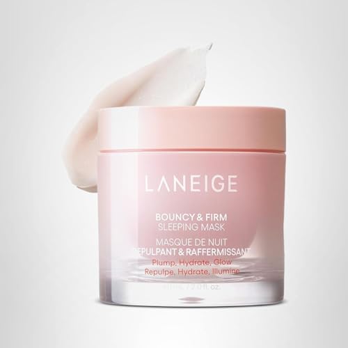 LANEIGE Bouncy and Firm Sleeping Mask: Revitalize, Smooth, Peony & Collagen Complex, Barrier-Boosting Hydration