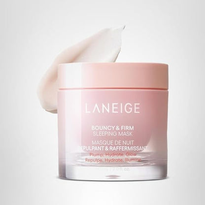 LANEIGE Bouncy and Firm Sleeping Mask: Revitalize, Smooth, Peony & Collagen Complex, Barrier-Boosting Hydration
