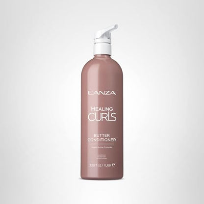 L'ANZA Healing Curls Butter Conditioner - Curly Hair Product for Moisturizing and Detangling Velvety Curls with Anti-Humidity Moisturizers, with Sulphate Free, Paraben Free Formula (32 Fl Oz)
