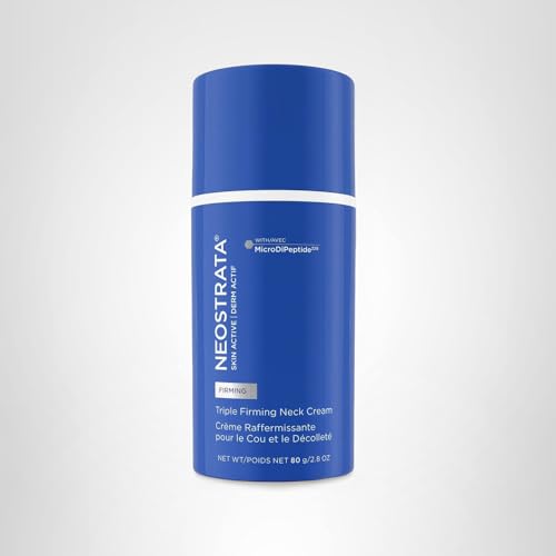 NEOSTRATA Triple Firming Neck Cream, New & Improved Formula - with MicroDiPeptide229®, NeoGlucosamine, and Bakuchiol, Fragrance-free, Oil-Free, Décolletage Rejuvenating Cream For all Skin Types, 80 g.