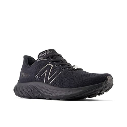 New Balance Men's Fresh Foam X Evoz V3 Slip Resistant Running Shoe, Black/Black Metallic/Black, 8 Wide