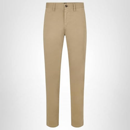 BOSS Hugo Mens Tapered Fit Chino Trouser Pant Khakis, Basic Beige, 40W x 32L US