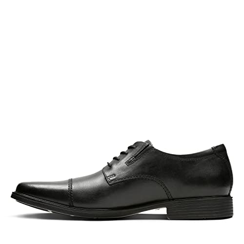 Clarks Men's Tilden Cap Oxford, Black Leather, 10.5 M US
