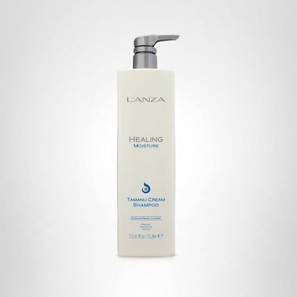 L'ANZA Healing Moisture Shampoo, Hydrates & Heals Damaged Hair, Deep Hydration, Softens, Anti-Frizz, Restores Elasticity, Color Safe Anti-Humidity Daily Wash, Strengthening, Sulfate Free (33.8 Fl Oz)