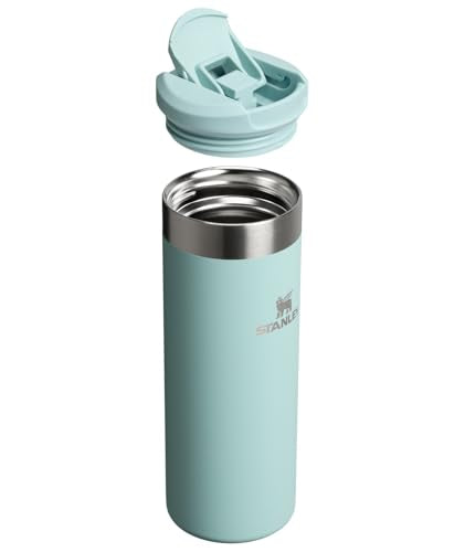 Stanley AeroLight Transit Bottle 20 oz | Locking Drink Through Lid | Leak Resistant Water Bottle or Coffee Travel Mug | Lightweight Insulated Stainless Steel | BPA-Free | Seafoam