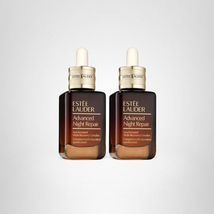 Estée Lauder Advanced Night Repair Duo Face Serum Synchronized Multi-Recovery Complex with Hyaluronic Acid & Peptides | Anti Aging & Hydrating, 1.7 Fl Oz (Pack of 2)
