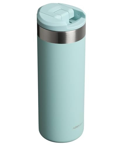 Stanley AeroLight Transit Bottle 20 oz | Locking Drink Through Lid | Leak Resistant Water Bottle or Coffee Travel Mug | Lightweight Insulated Stainless Steel | BPA-Free | Seafoam