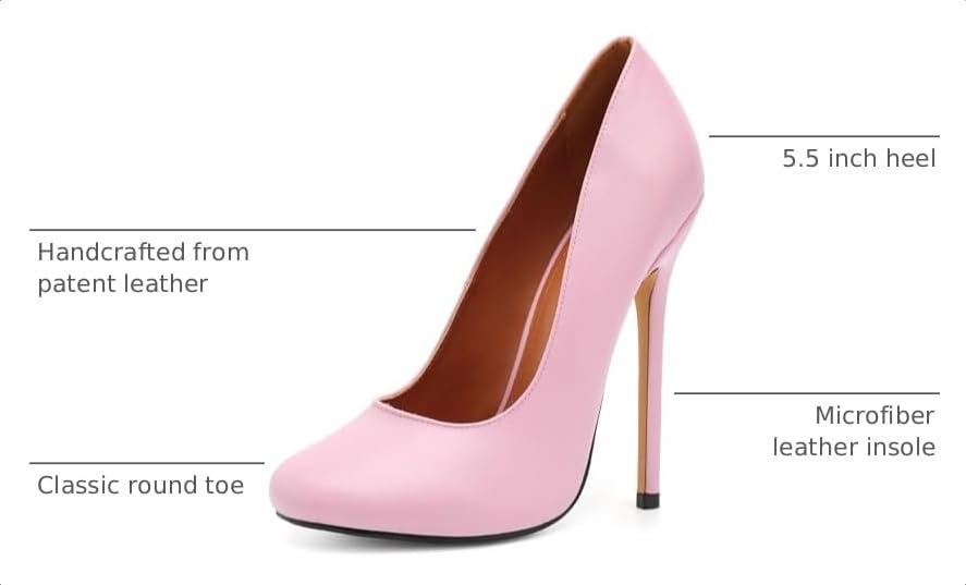 Sissy Men's Round Toe High Heels Stiletto Pumps - Femboy Feminization