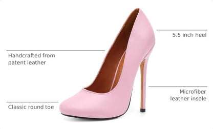 Sissy Men's Round Toe High Heels Stiletto Pumps - Femboy Feminization